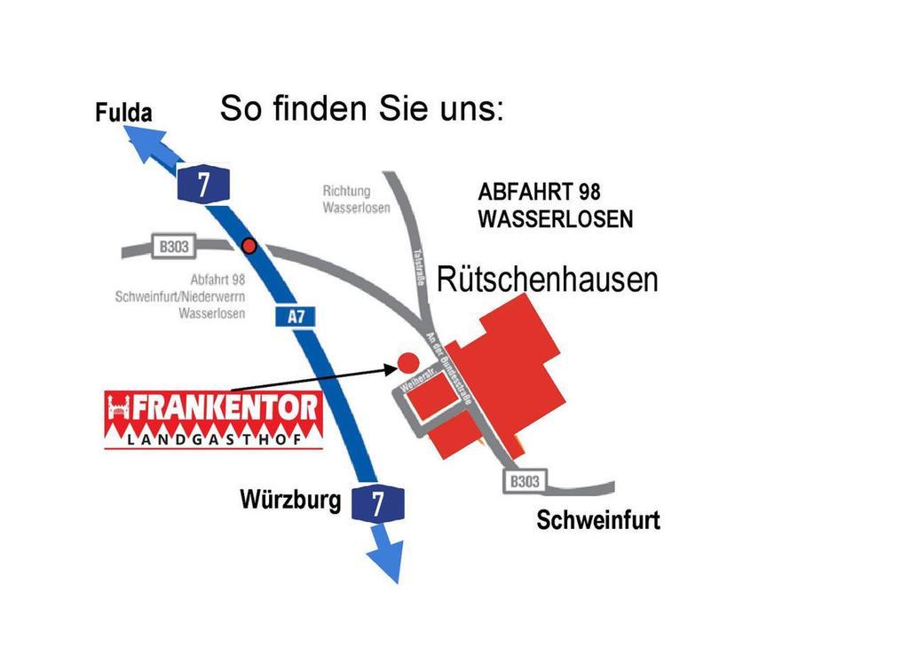 Landgasthof Frankentor Wasserlosen Exteriér fotografie